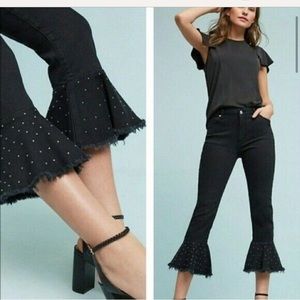 Pilcro and the Letterpress Black Kick Flare Pants